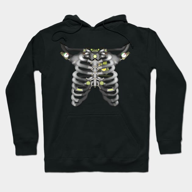 Machine Skeleton (Yellow Variant) Hoodie by NGM